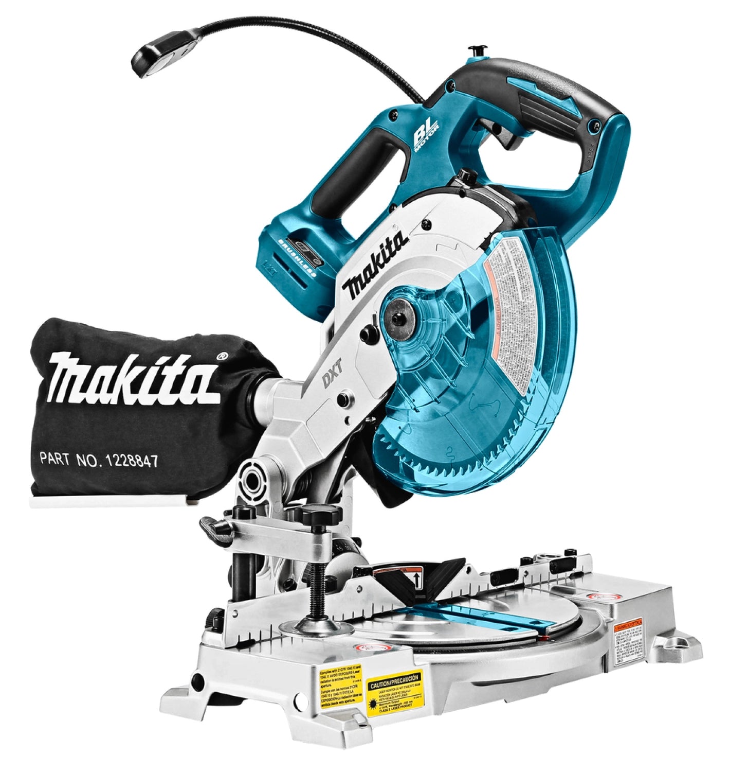 Scie à Onglets Radiale Makita DLS600Z 18V – Ultra-Compacte et Sans Charbon 165 mm